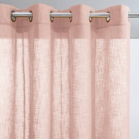 Занавеска С эффектом льна с люверсами Nyong 180 x 140 см розовый LA REDOUTE INTERIEURS  фото, kupilegko.ru